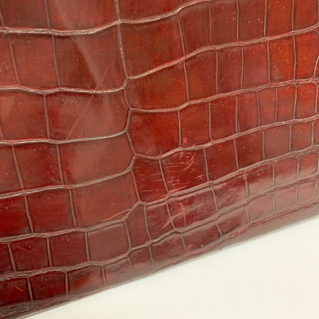 Hermes Vintage Alligator Kelly Sellier Satchel