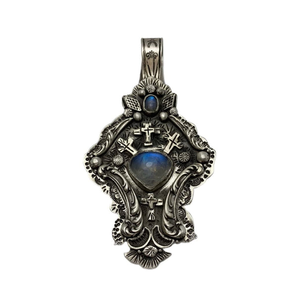 Sterling Silver Open Hook Bale Moonstone Cabachons