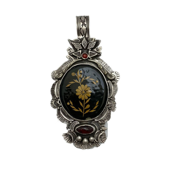 Sterling Silver Wood Straw Resin Garnet Cabachons With Open Hook Bale