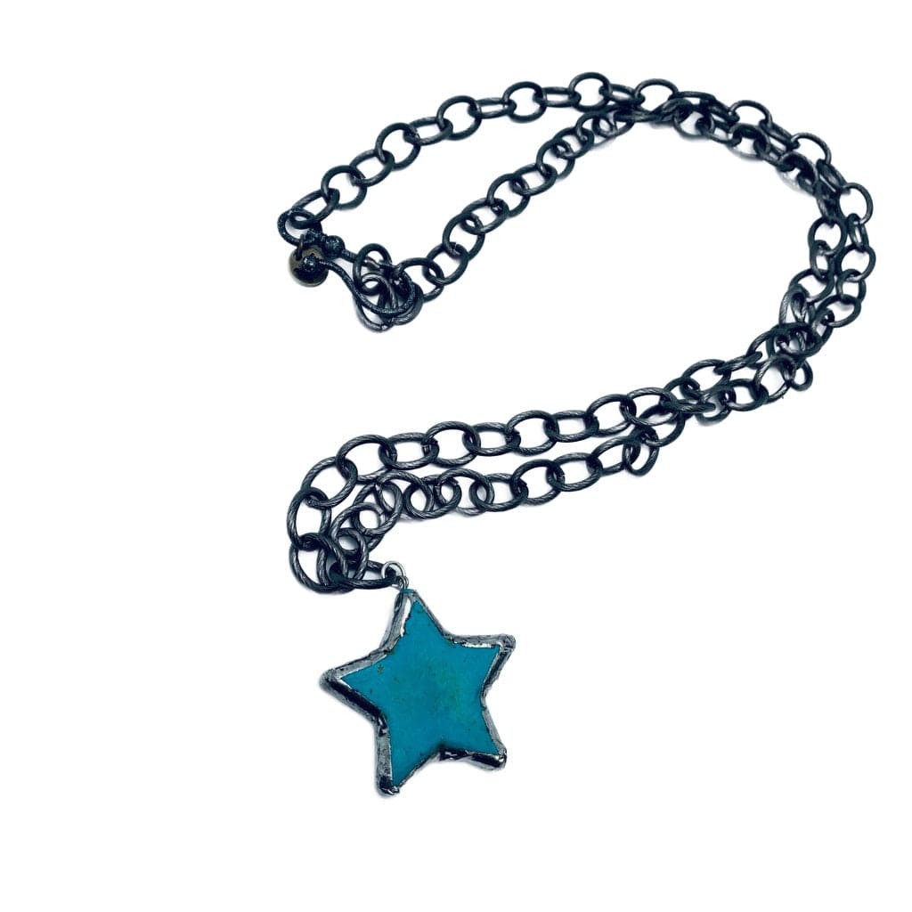 TURQUOISE STAR PENDANT CHAIN