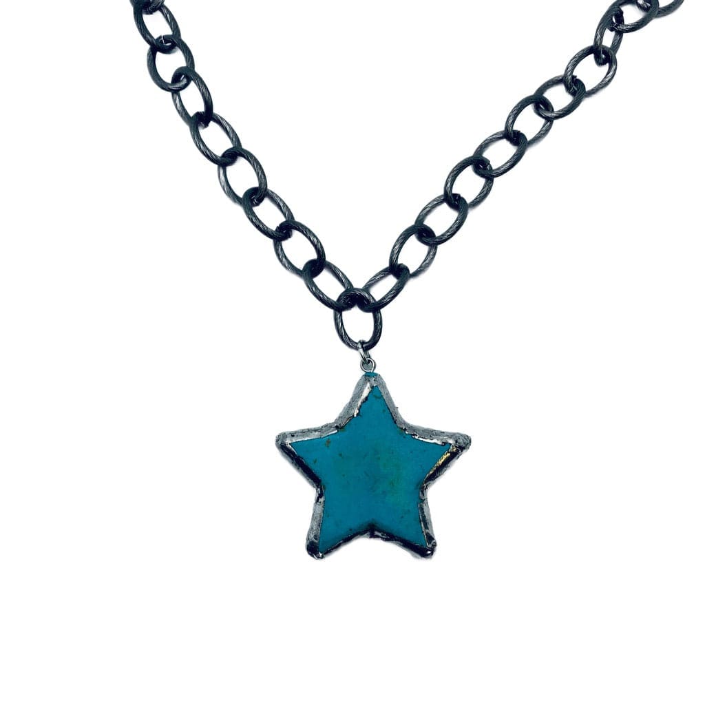 TURQUOISE STAR PENDANT CHAIN
