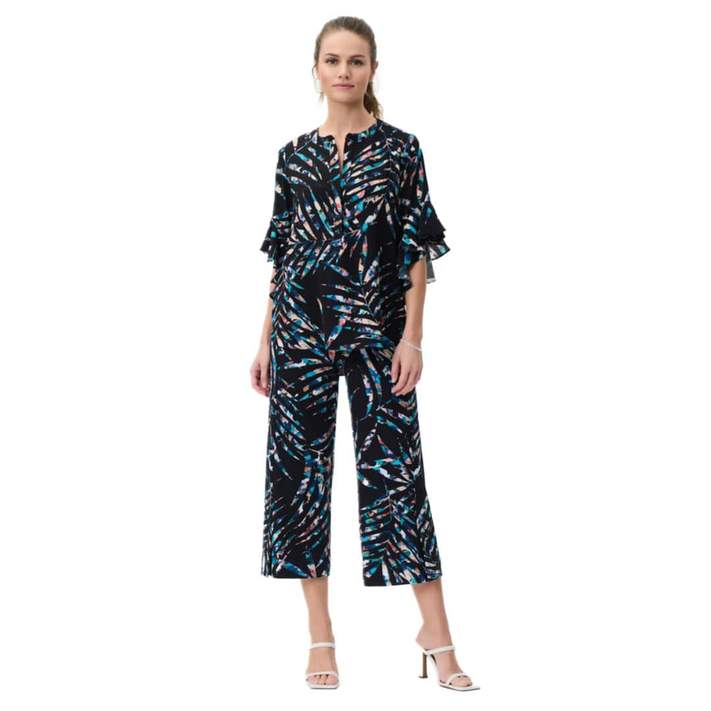 LDS Top Black With Cascading Sleeves