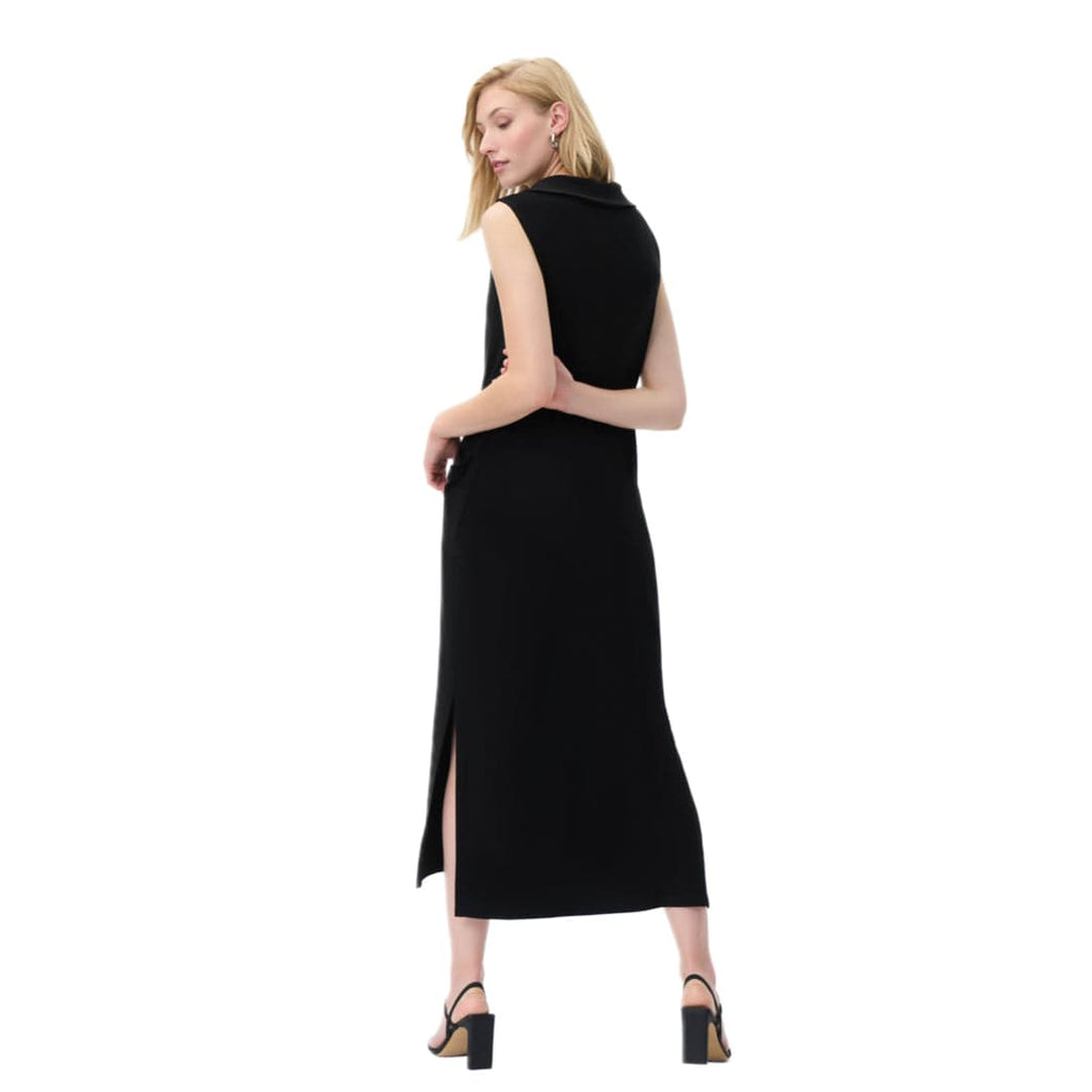 Joseph Ribkoff LDS Black Dress With Pull Tie Sleeves