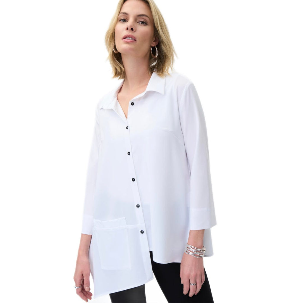 LDS Optic White Blouse WIth Button Down Collar