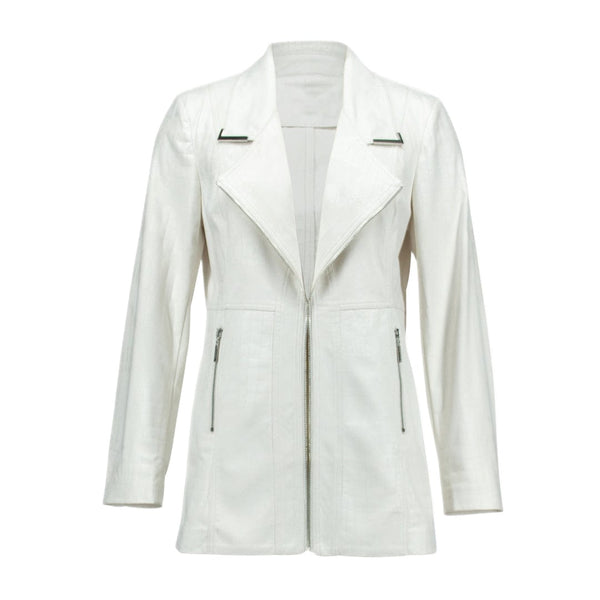 Joseph Ribkoff LDS Jacket With Zip Up Pockets White