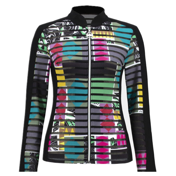 Multicolored Zip Up Jacket