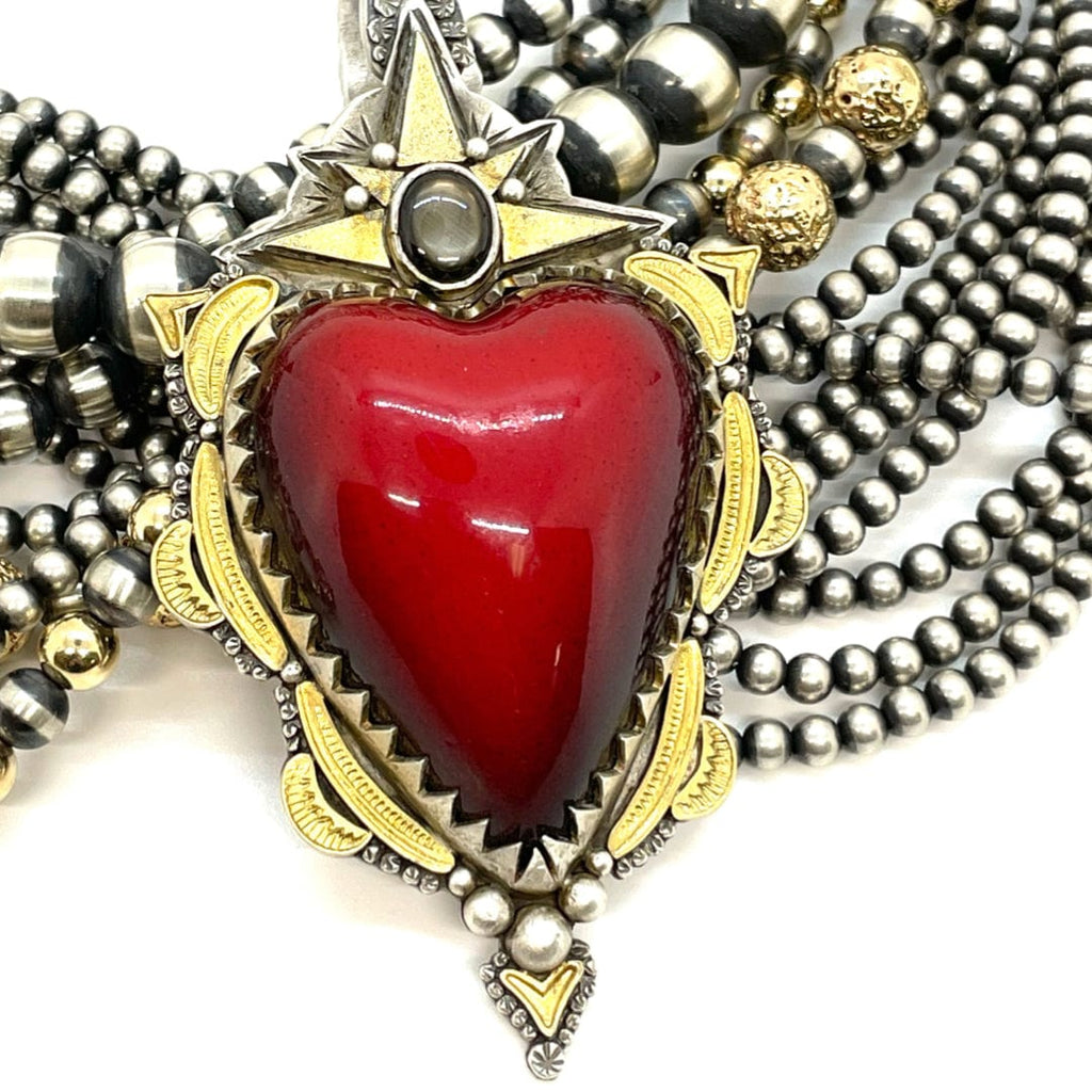 Lawrence Baca Ombre Red Car Heart Enhancer