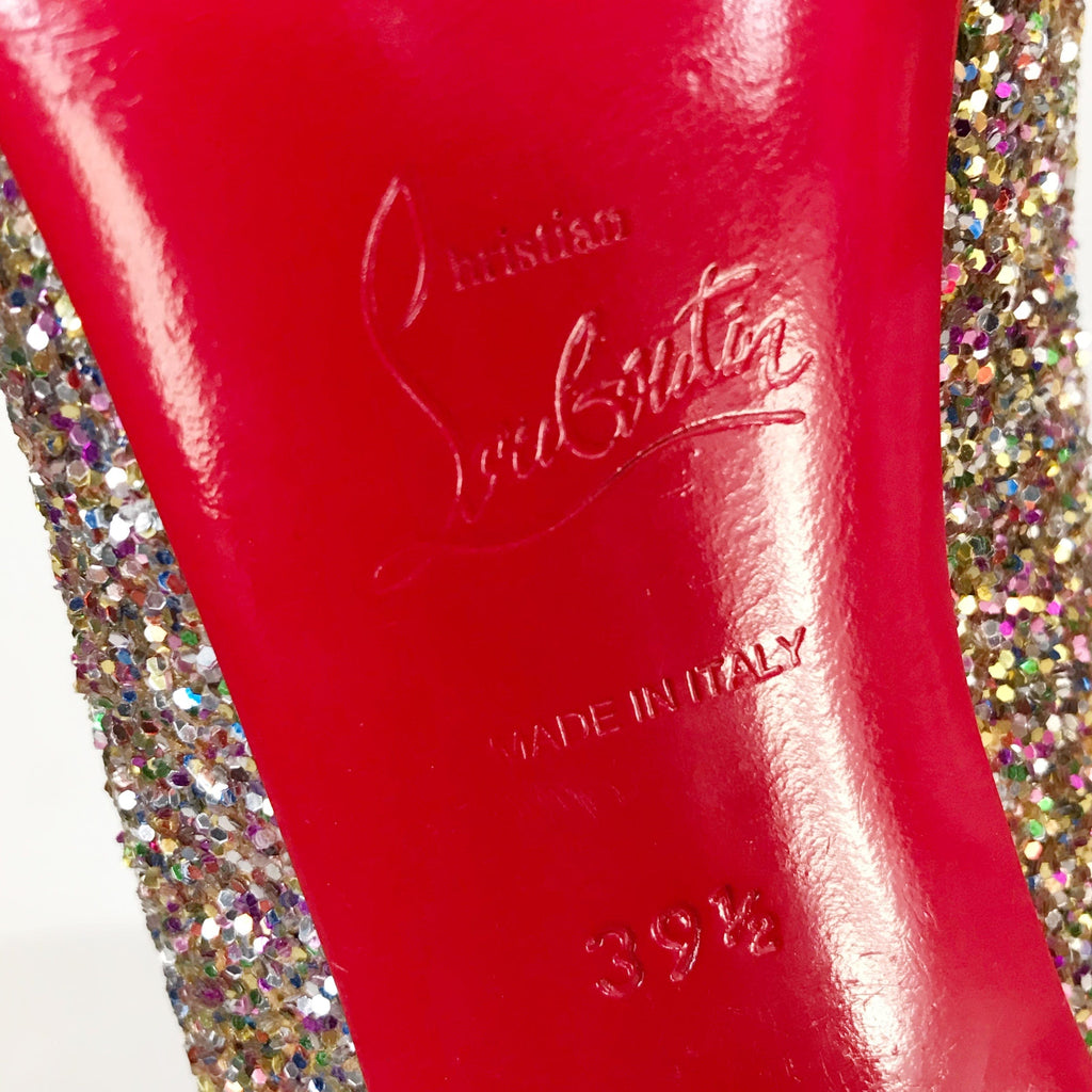 Christian Louboutin Glitter Heel, 39.5