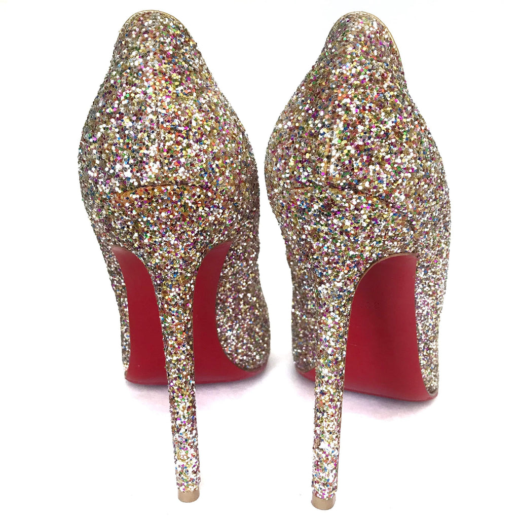 Christian Louboutin Glitter Heel, 39.5