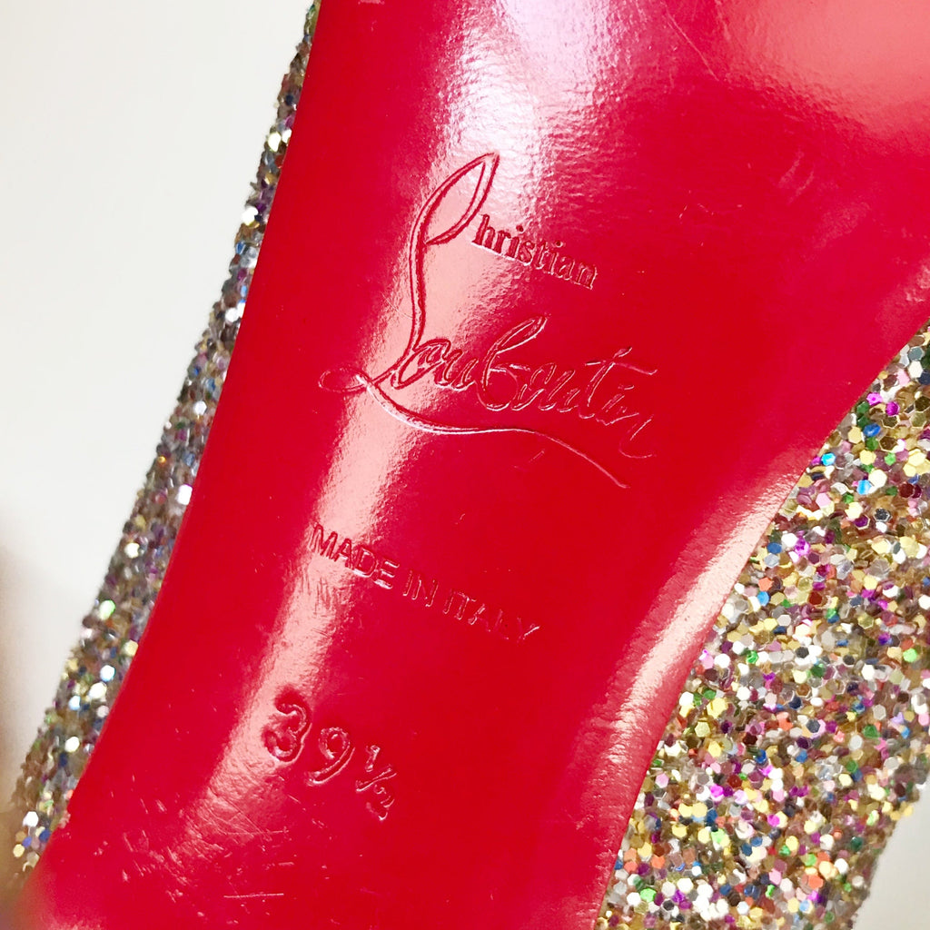 Christian Louboutin Glitter Heel, 39.5