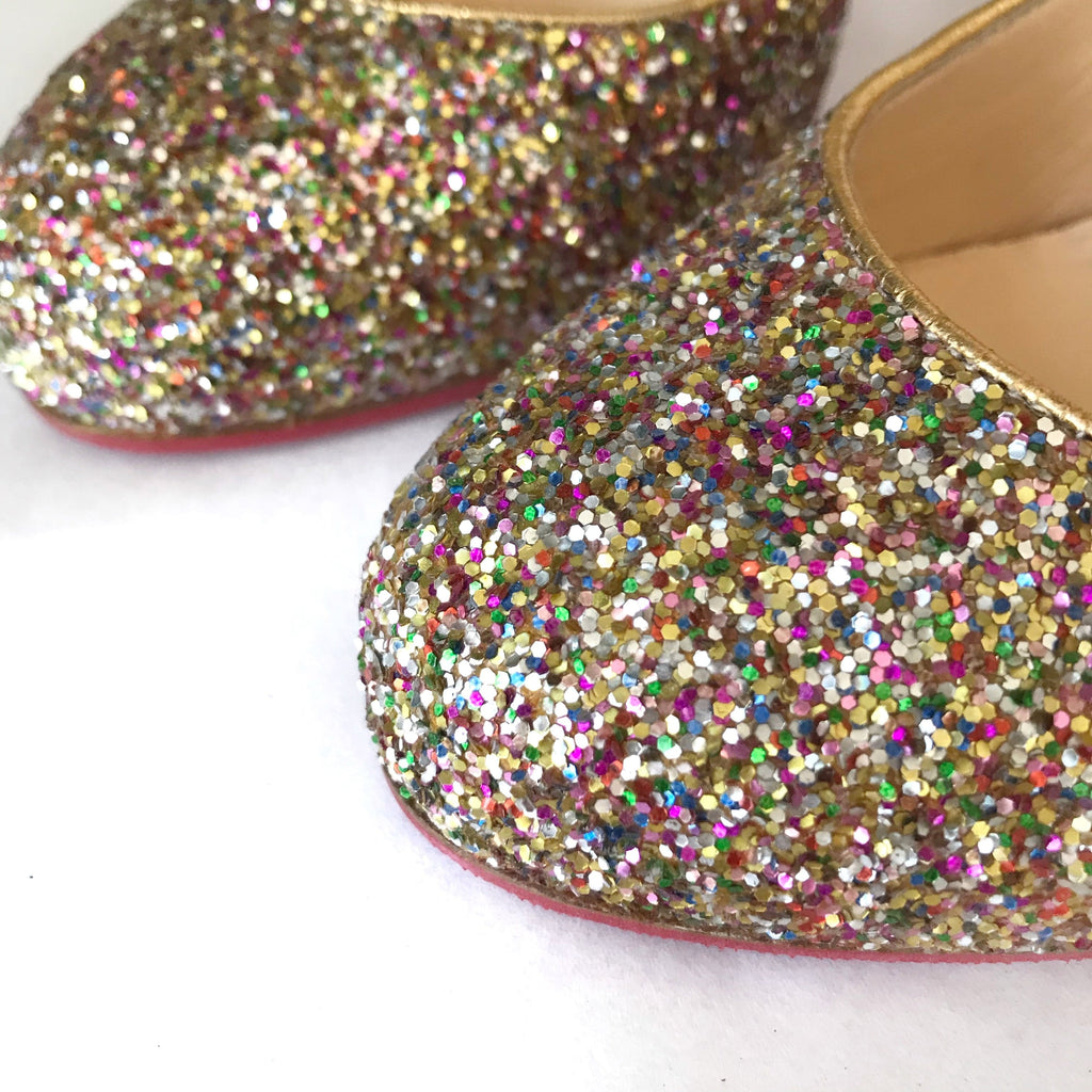 Christian Louboutin Glitter Heel, 39.5