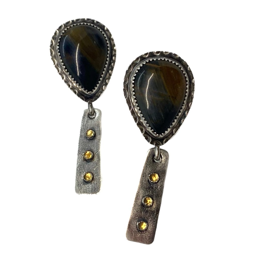 Pearls are for Girls -  Blue Tiger Eye and Citrine