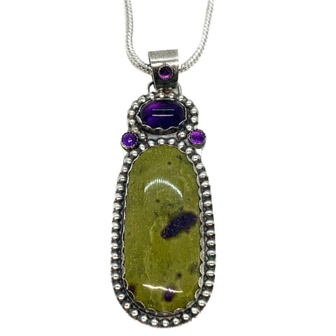 Pearls are for Girls -  Stictite Amethyst Necklace