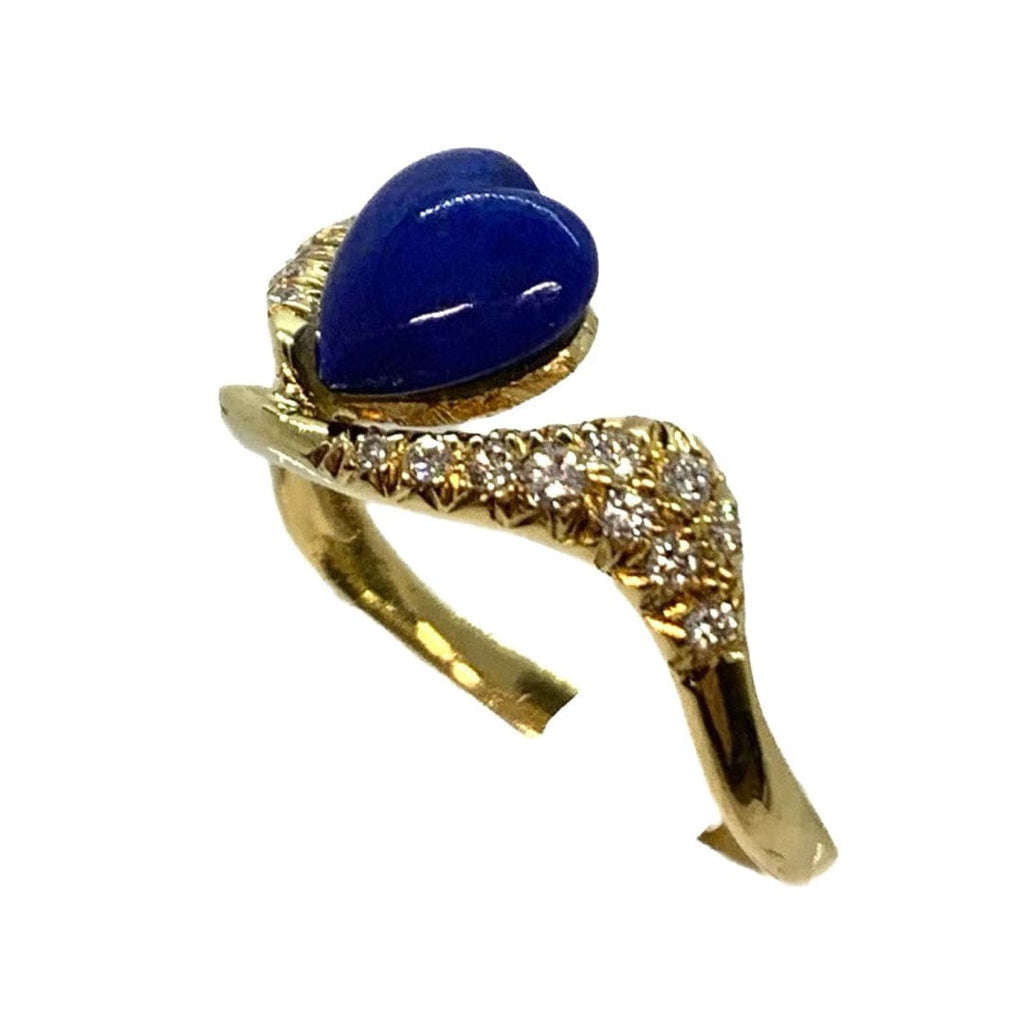 Heart And Diamond Rope Ring Size 7.5