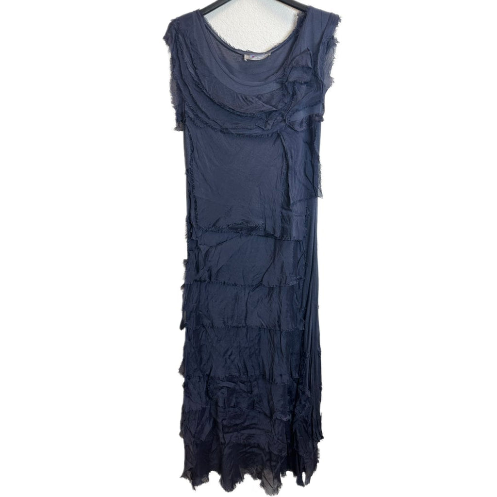 Silk Maxi Ruffle Dress