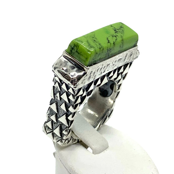Dian Malouf Ring with Hand Cut Stone