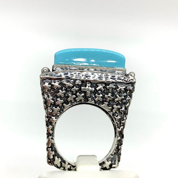 Dian Malouf Ring Blue Turquoise