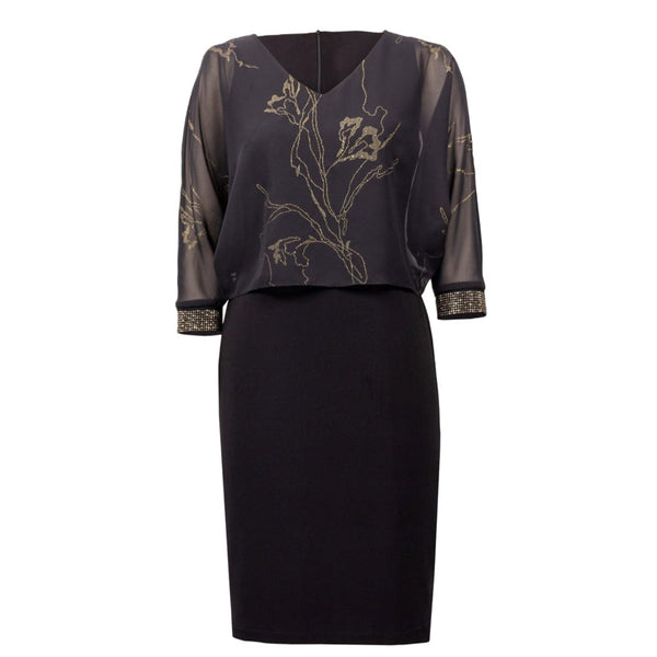 Sheer Mesh Overlay With Bronze Studs