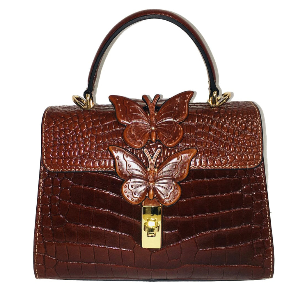Italian handbags-Butterfly Accented Small Bag