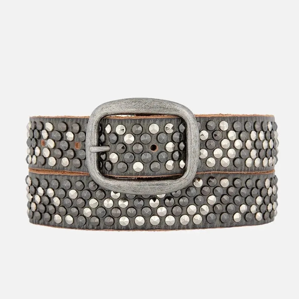 Studded Belt With Silver Buckle