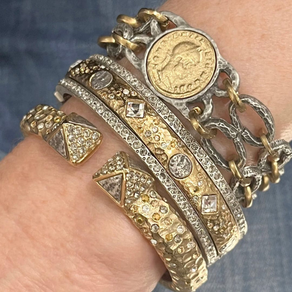 Vintage Silver Skhirat ID Bangle