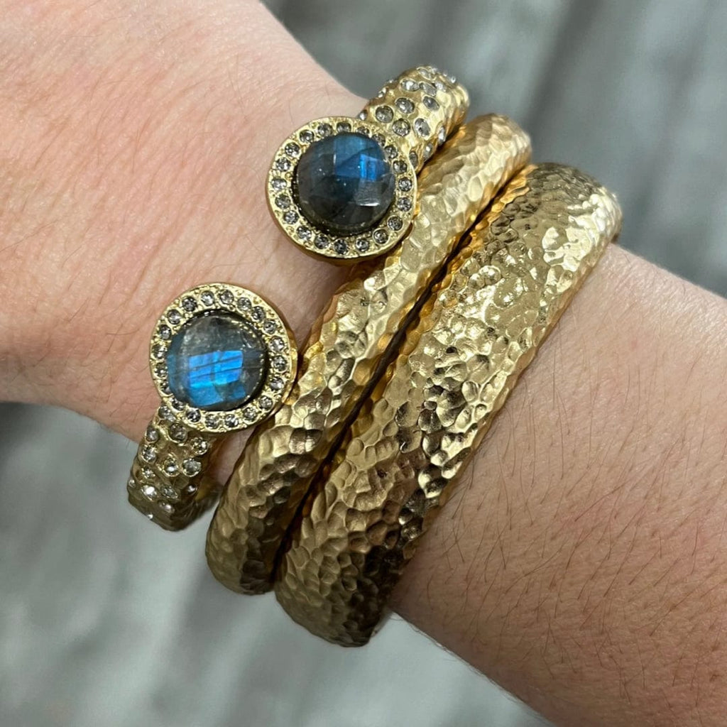 Gold Tuscany Double Labradorite Bangle