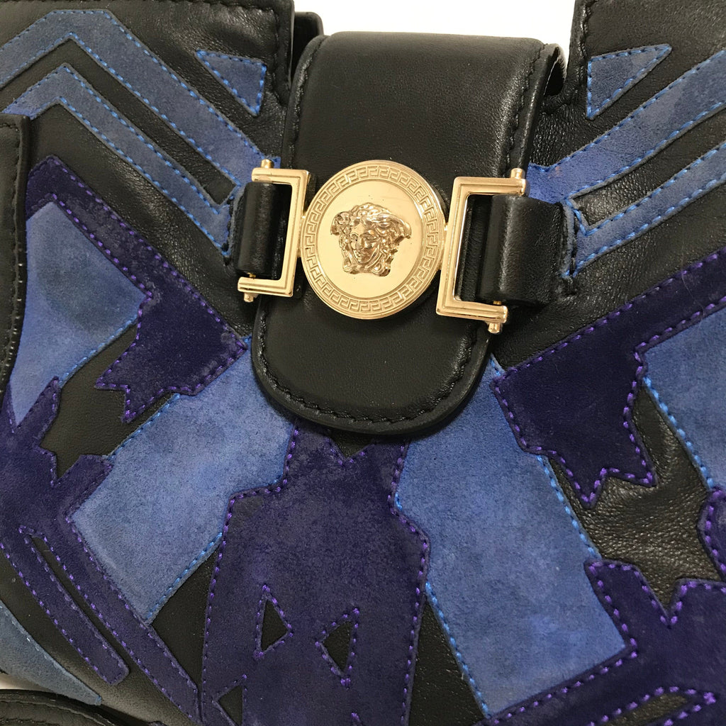 Versace Southwest Leather Patchwork Crossbody