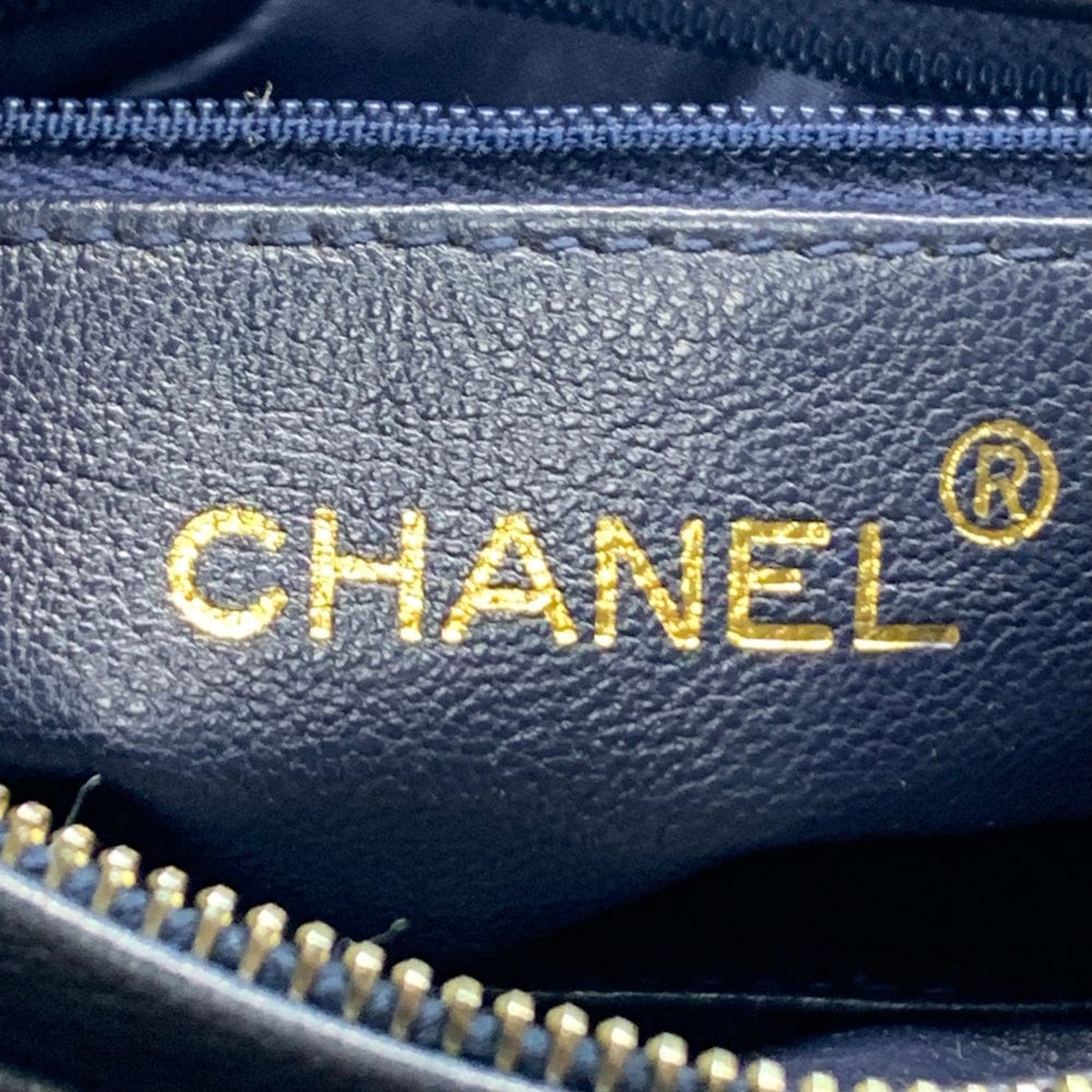 Vintage Dark Navy Quilted Lamb Skin Camera Bag