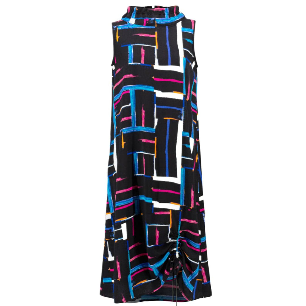 Blue And Pink Striped Dress