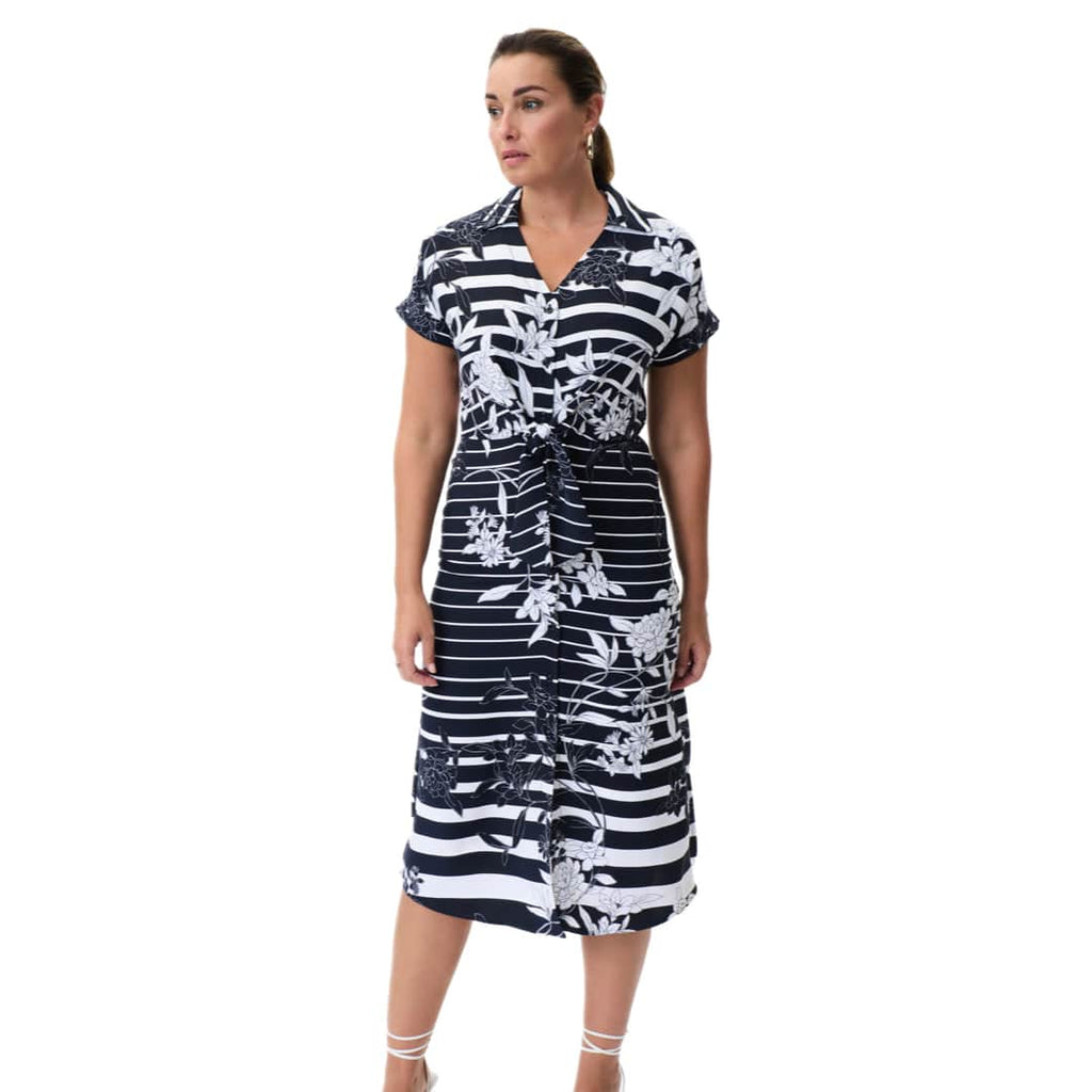 Navy Blue And White Dress