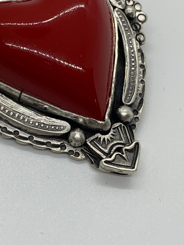 Lawrence Baca Red Car Heart Enhancer Pendant