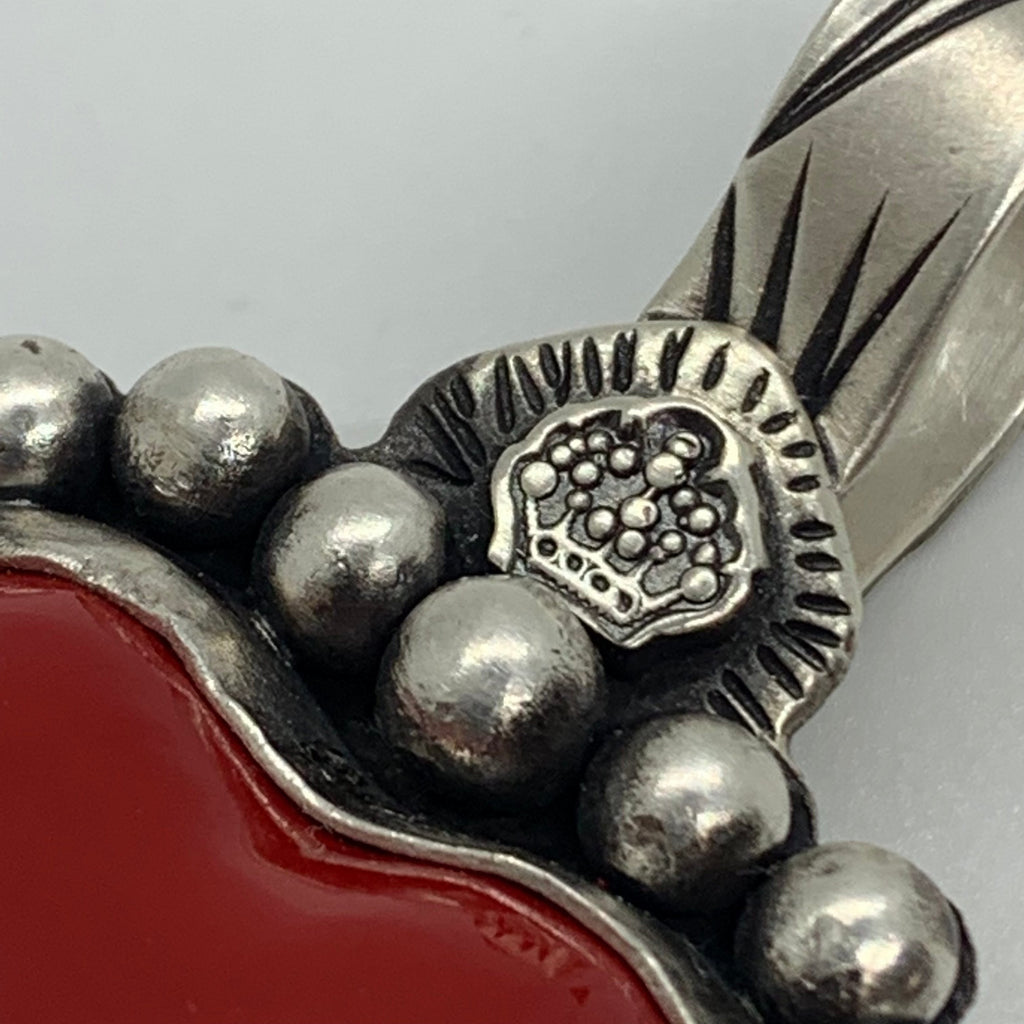 Lawrence Baca Red Car Heart Enhancer Pendant