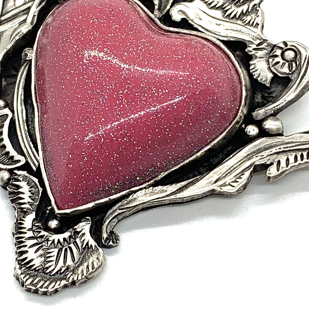 Lawrence Baca Pink Car Heart Enhancer Pendant