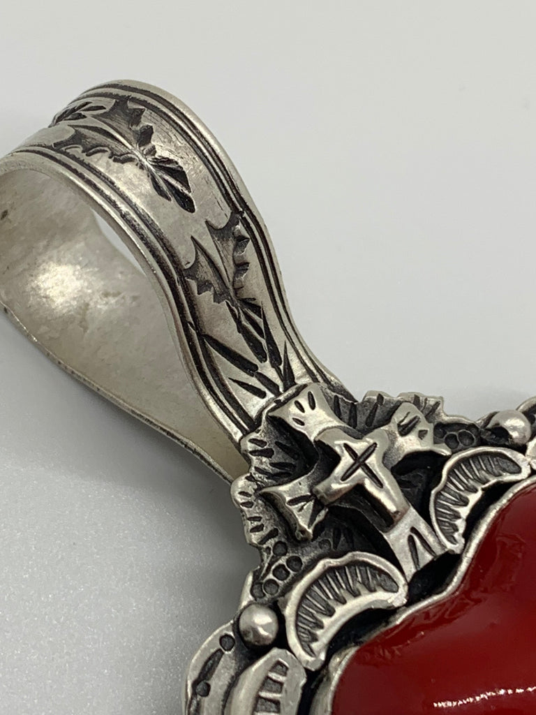 Lawrence Baca Red Car Heart Enhancer Pendant