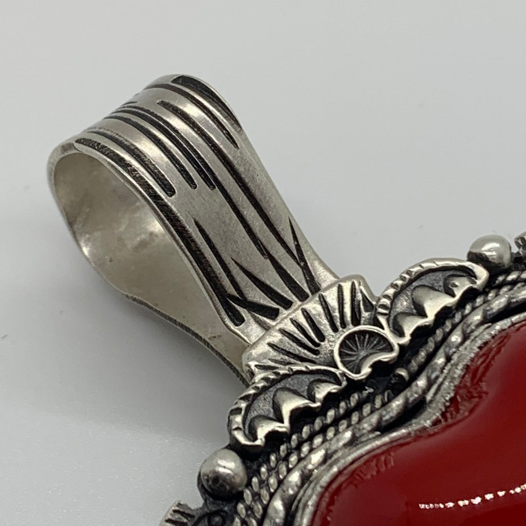 Lawrence Baca Red Car Heart Enhancer Pendant