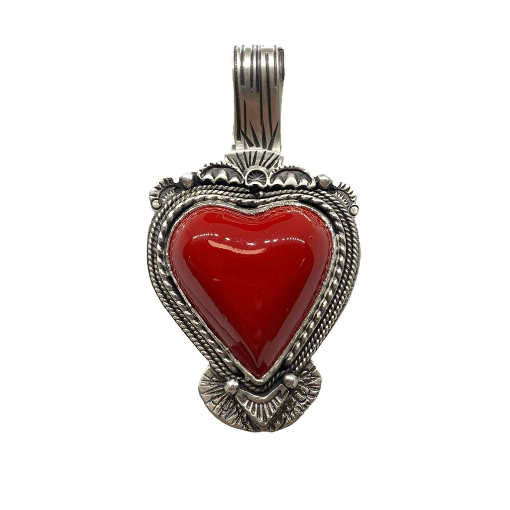 Lawrence Baca Red Car Heart Enhancer Pendant