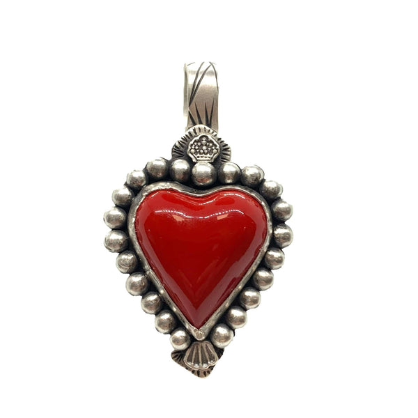 Lawrence Baca Red Car Heart Enhancer Pendant
