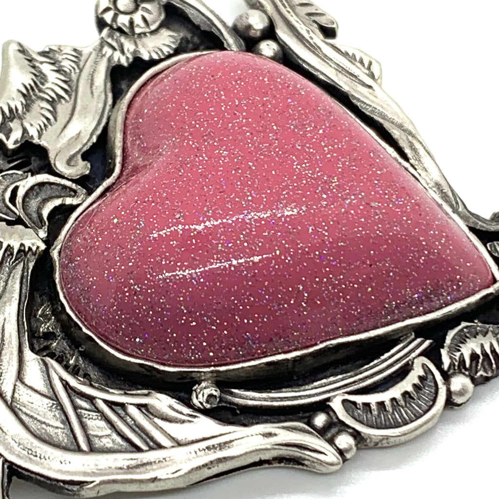 Lawrence Baca Pink Car Heart Enhancer Pendant