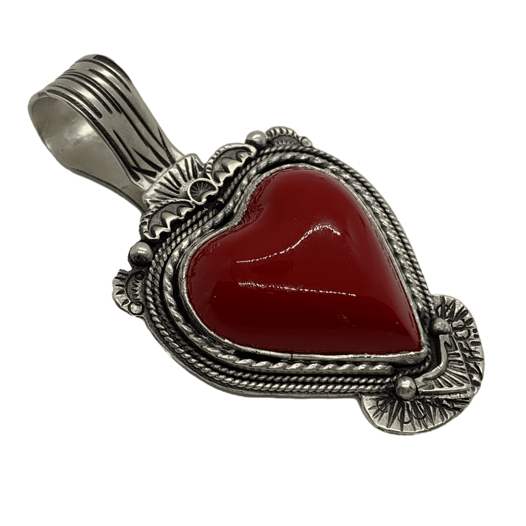 Lawrence Baca Red Car Heart Enhancer Pendant