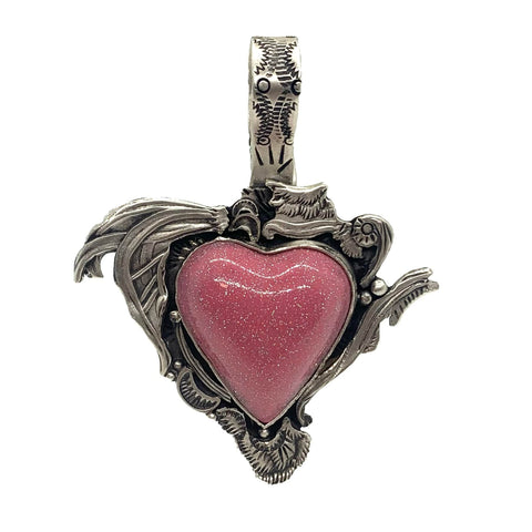 Lawrence Baca Pink Car Heart Enhancer Pendant