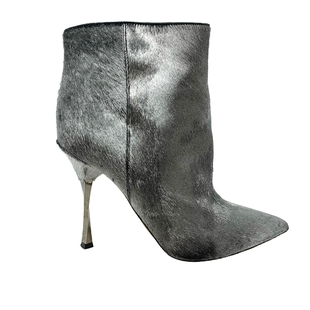 Valentino Silver Stiletto Ankle Boots